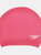 Unisex Adult Long Hair Silicone Swim Cap - Pink - Pink