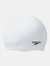 Unisex Adult Moulded Silicone Swimming Cap - White - White