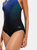 Womens Digital Placement Medalist One Piece Bathing Suit - Black/Blue