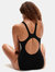 Womens/Ladies Hyperboom Placement Muscleback One Piece Bathing Suit - Black/Gray