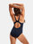 Womens/Ladies Hyperboom Placement Muscleback One Piece Bathing Suit - Navy/Blue