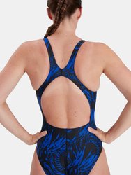 Womens/Ladies Recordbreaker Eco EnduraFlex All-Over Print One Piece Bathing Suit
