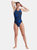 Womens/Ladies Recordbreaker Eco EnduraFlex All-Over Print One Piece Bathing Suit - Black/Blue