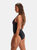 Womens Placement Panel One Piece Bathing Suit - Black/Red