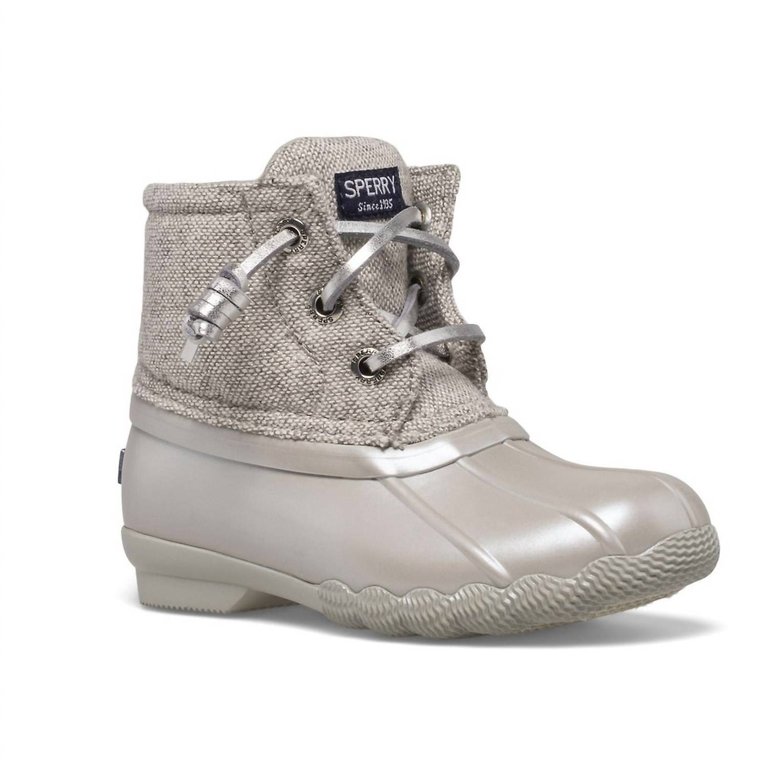 Saltwater Junior Duck Boot In Grey - Grey