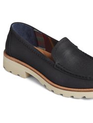 Women's A/O Lug Loafer Galway Leather Shoes - Black