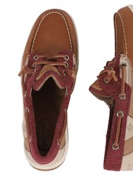 Women's Rosefish Jersey Boat Shoes - Sahara/Cordovan