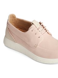 Women's Vulcanized Plushwave Athleisure Boat Leather Shoes - Rose Dust