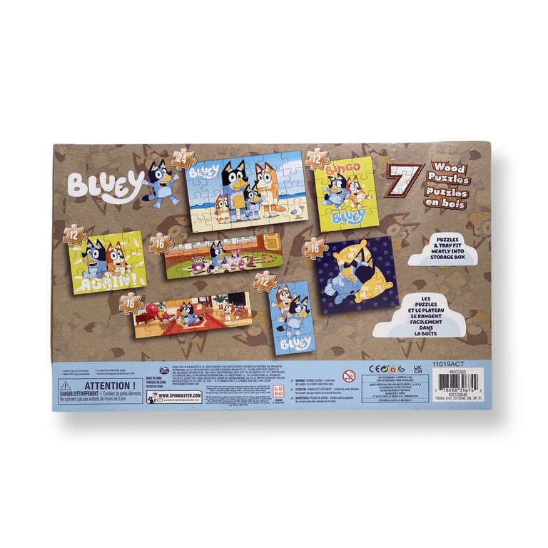 Bluey 7 Wood Puzzles