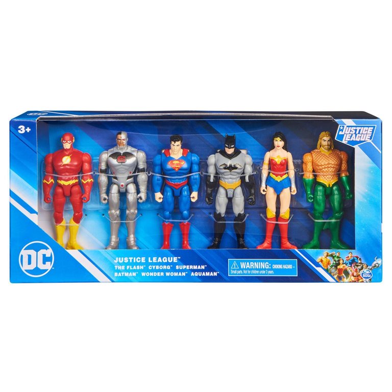DC Justice League, 6-Pack 4" Action Figures
