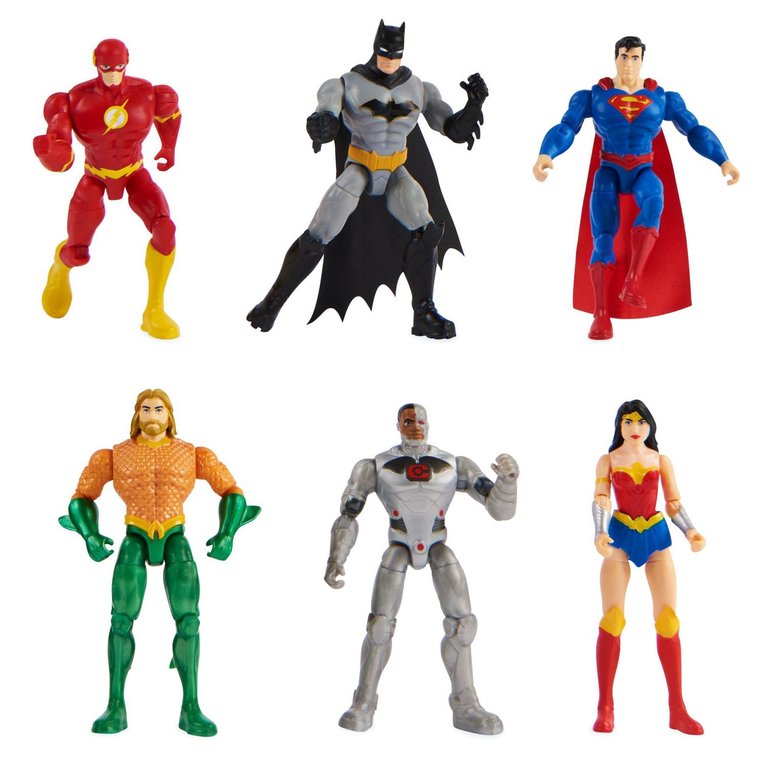 DC Justice League, 6-Pack 4" Action Figures