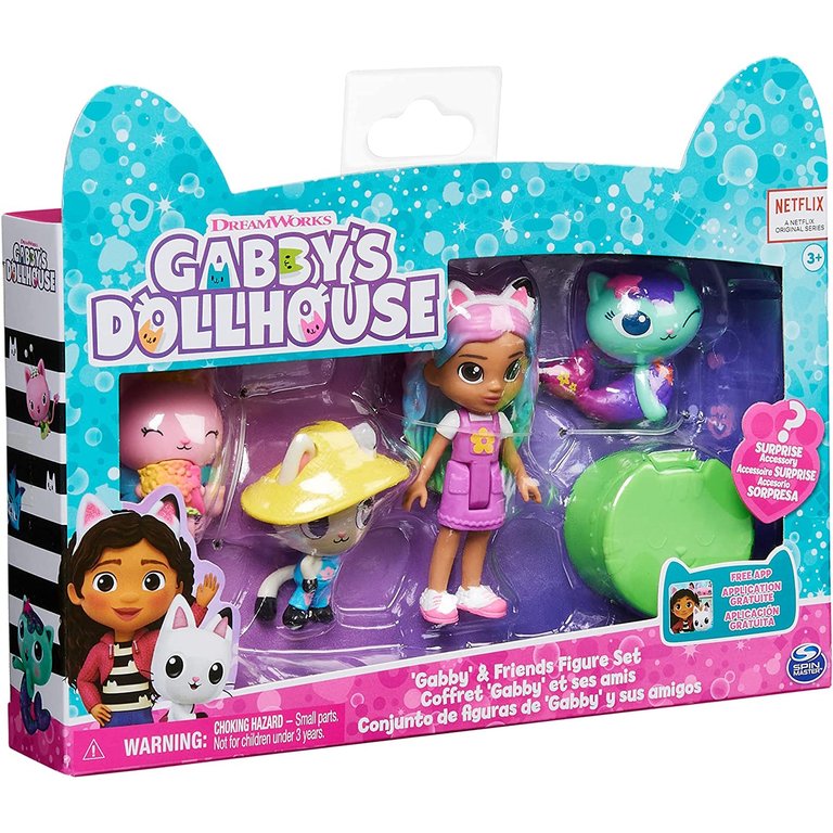 Gabby’s Dollhouse - Gabby And Friends Figure Set With Rainbow Gabby Doll