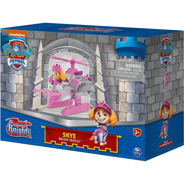 Paw Patrol Rescue Knights Skye Deluxe Vehicle And Figure