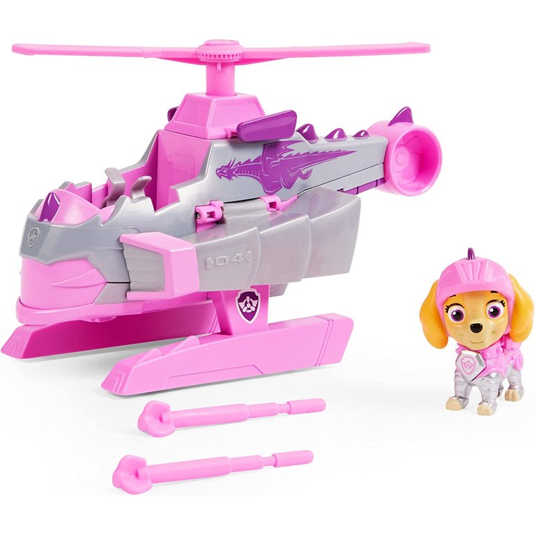 Paw Patrol Rescue Knights Skye Deluxe Vehicle And Figure