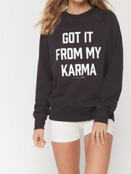 Karma Old School Terry Sweatshirt - Vintage Black