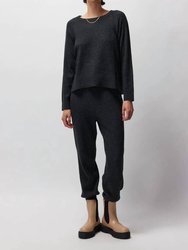 Luxe Essential Doutzen Ballet Neck Sweater - Black