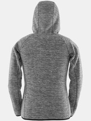 Spiro Ladies Micro Fleece Hoodie (Grey/Black)