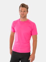 Spiro Mens Aircool T-Shirt (Flo Pink)