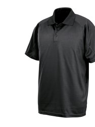 Spiro Unisex Adults Impact Performance Aircool Polo Shirt (Black) - Black