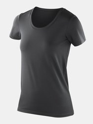 Spiro Womens/Ladies Impact Softex Short Sleeve T-Shirt (Black) - Black