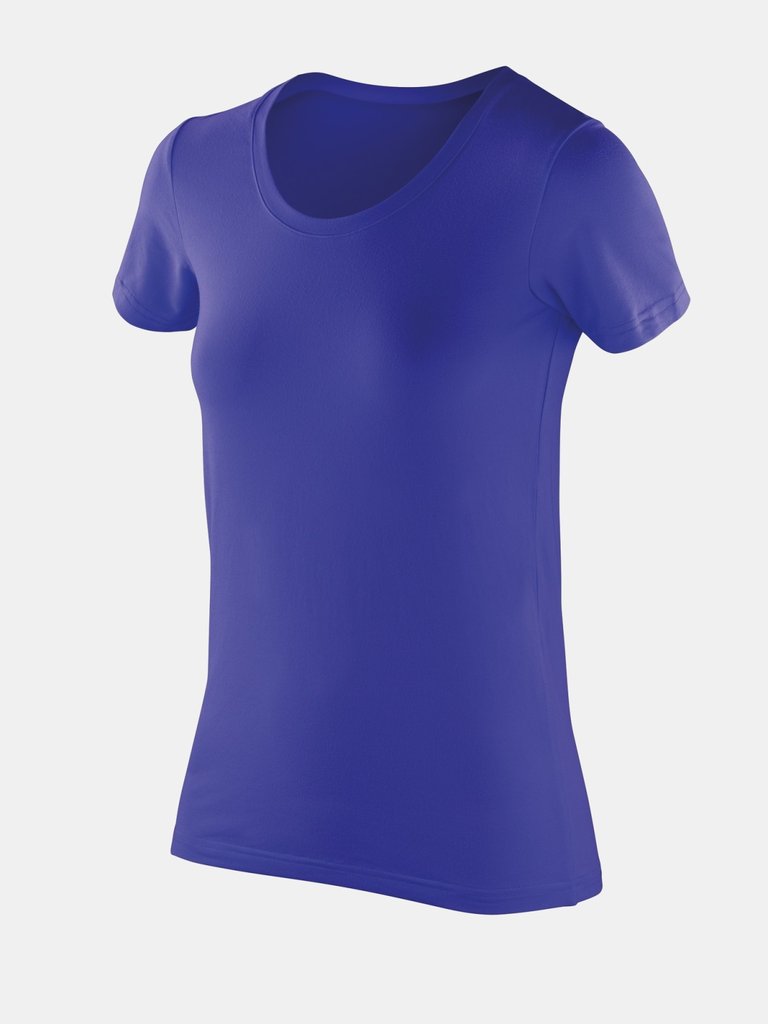 Spiro Womens/Ladies Impact Softex Short Sleeve T-Shirt (Sapphire) - Sapphire