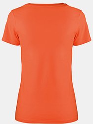 Spiro Womens/Ladies Impact Softex Short Sleeve T-Shirt (Tangerine)