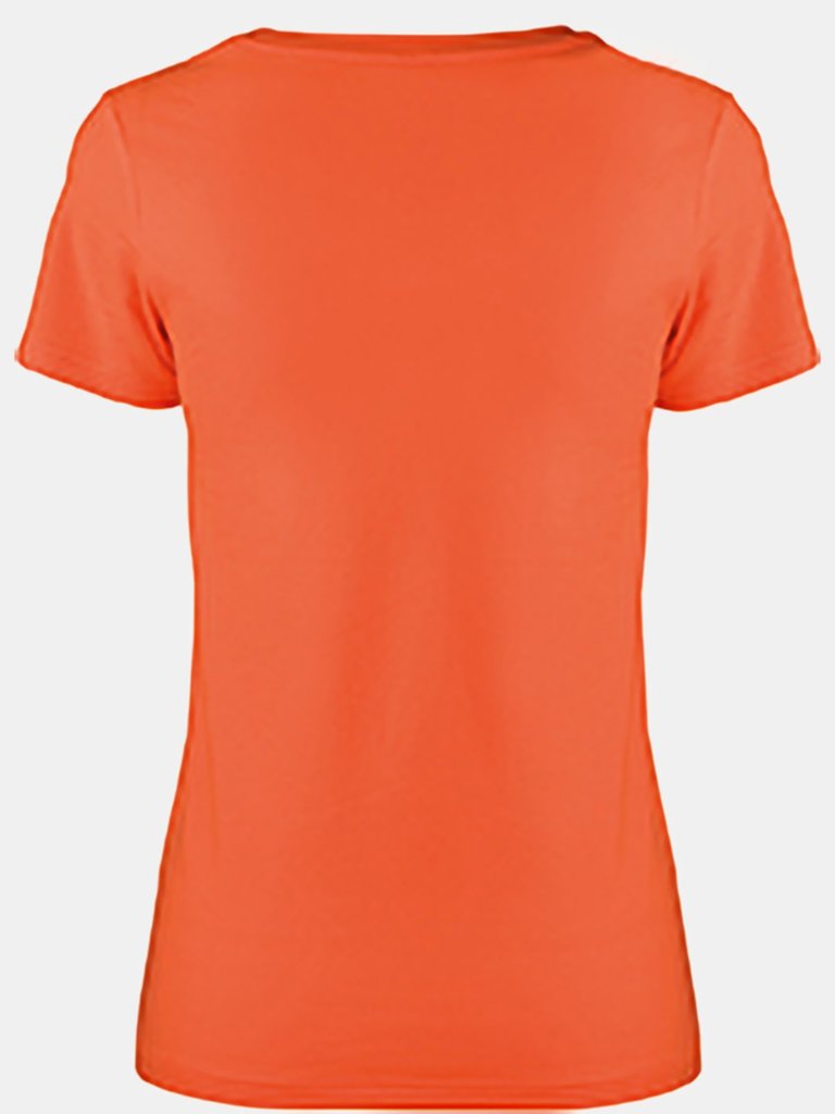 Spiro Womens/Ladies Impact Softex Short Sleeve T-Shirt (Tangerine)