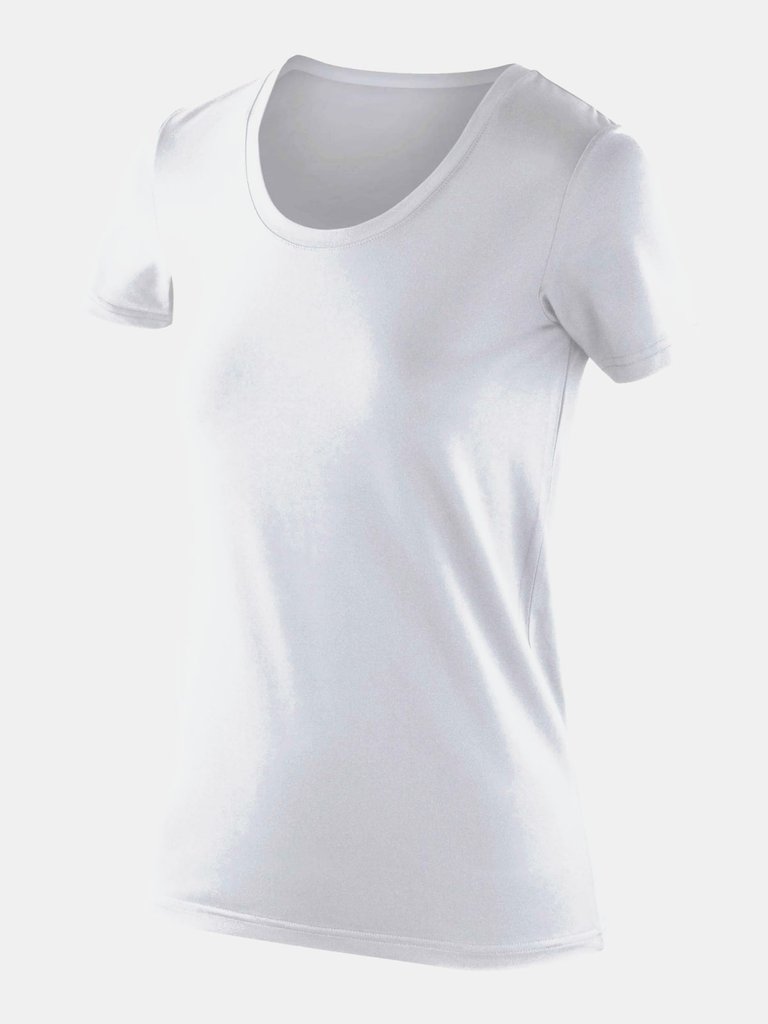 Spiro Womens/Ladies Impact Softex Short Sleeve T-Shirt (White) - White