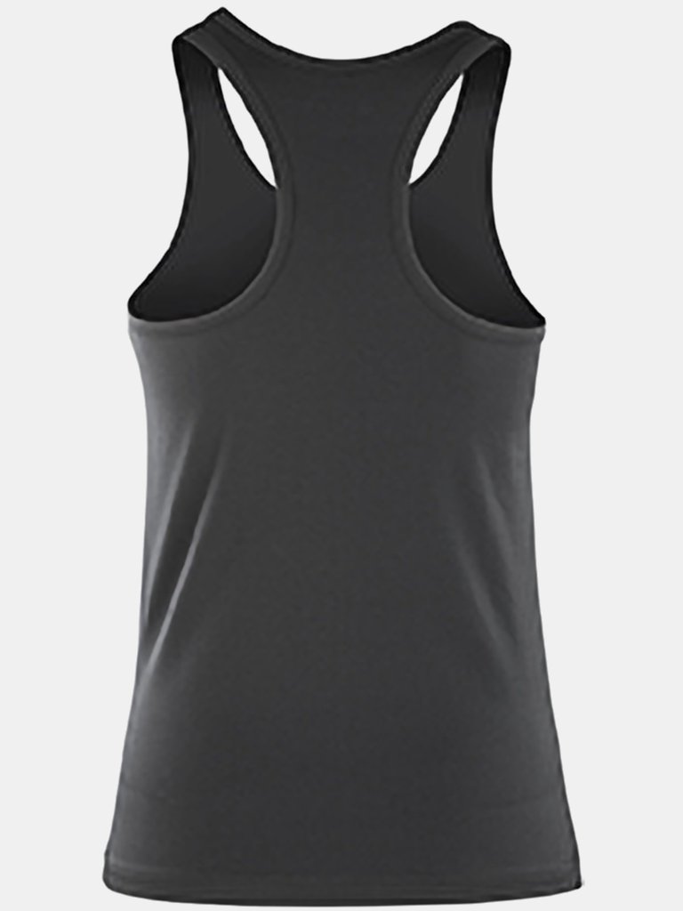 Spiro Womens/Ladies Impact Softex Sleeveless Fitness Tank Top (Black)