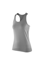 Spiro Womens/Ladies Impact Softex Sleeveless Fitness Tank Top (Cloudy Greay) - Cloudy Greay