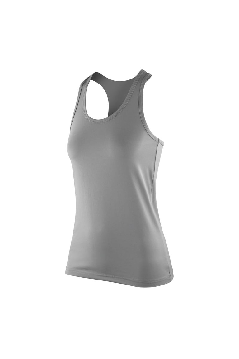 Spiro Womens/Ladies Impact Softex Sleeveless Fitness Tank Top (Cloudy Greay) - Cloudy Greay