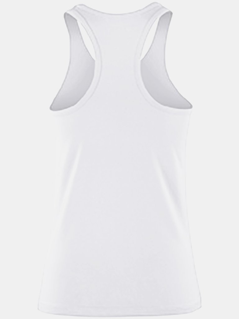 Spiro Womens/Ladies Impact Softex Sleeveless Fitness Tank Top (White)