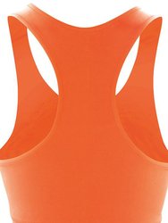 Spiro Womens/Ladies Softex Stretch Sports Crop Top (Tangerine)