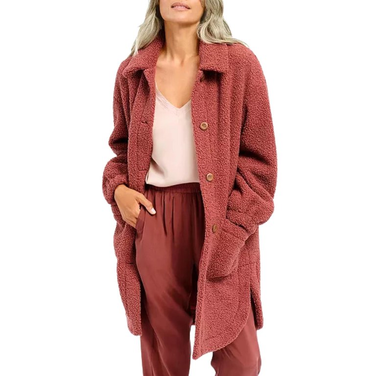 Boucle Teddy Jacket In Penny - Penny