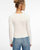 Everywhere Lyr Long Sleeve Ruched Top In Coconut