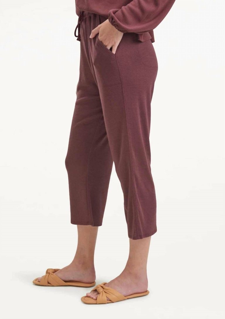 Hazel Rib Pant In Currant