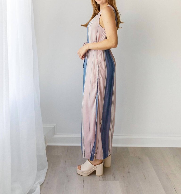 Kayla Maxi Dress In Patina Stripe