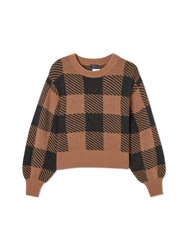 Plaid Cashmere Pullover