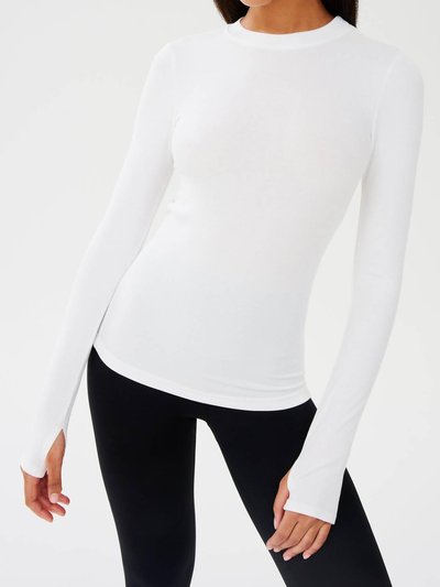 SPLITS59 Louise Rib Longsleeve Top In White product