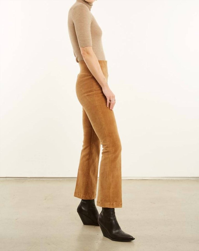 Ankle Flare Corduroy Pant In Camel