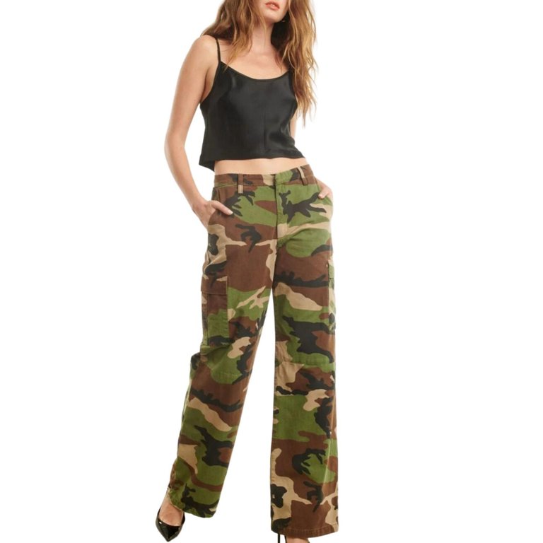 Baggy Cargo Pants In Camouflage