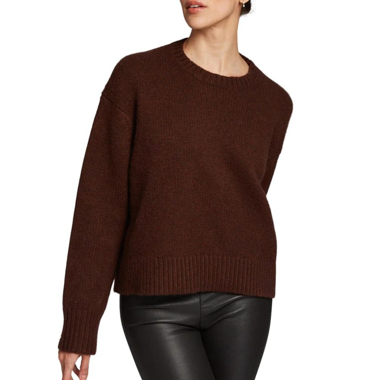 Heavy Cashmere Sweater In Americano - Americano