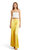 Wide Leg Pintucks Pant In Yellow