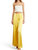 Wide Leg Pintucks Pant In Yellow