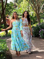 Aqua Kaner One-Shoulder Maxi Dress