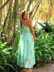 Aqua Kaner One-Shoulder Maxi Dress