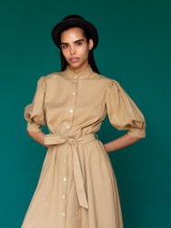 Audrey Cotton Puff Sleeves Dress