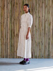 Audrey Handwoven Dress in Off white
