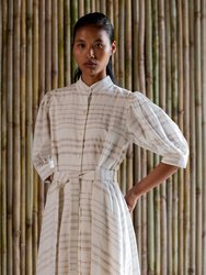 Audrey Handwoven Dress in Off white