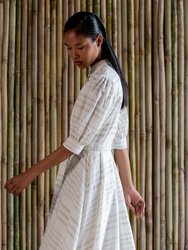 Audrey Handwoven Dress in Off white